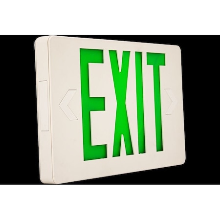 Westgate XTSL-GWSUPER SLIM LED EXIT SIGN WITH ADJUSTABLE LED HEADS - GREEN LETTERS 120/277 VOLTAGE XTSL-GW